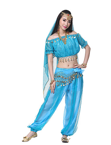 Dancewear Polyester Arabic Belly Dance Costumes For Ladies
